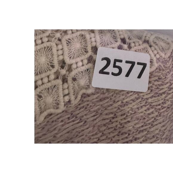 G by BKE Small Pink Crochet Fringe Cardigan Sweater Wrap - Picture 11 of 11